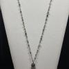 1_ Glass tassel on hand-wired chain string of semi-precious gems, pearls, glass and crystal. $65