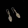 10_Silver plated feather sterling ear wire 1.5" $30 SOLD JD