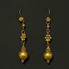 23_ 24k gold vermeil and gold pearls 2" $40 SOLD