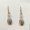 25_Agate quartz and faceted pyrite copper, rose gold-filled wire 14k gold-filled ear wire 1.5" $35