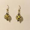 28_Venetian Murano mini leopard spot glass 14k gold-filled ear wire $38