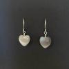 33_ Agate heart sterling silver ear wire $34