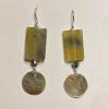 35_DSerpentine and mother of pearl Sawarski crystal 3" $40