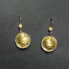 39_Venetian glass discs hand made in Murano .5" 14k gold-filled wire $40