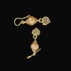 62_22k gold vermeil gold pearl and 14k gold-filled ear wire  1.5" $40