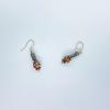 68_ Hematite and cloisonee silver ear wires 1" $30