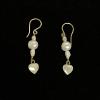 74_Vintage mother of Ppearl, and pearls 14k gold-filled ear wire 1.5" $35