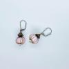 78_Pink Murano glass and base metal 1" $30
