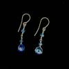 90_Leopard Venetian glass apatite sterling silver 1.5" $40. SOLD JL