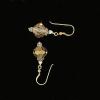 91_Vintage crystal baby pearl sterling silver and 14k gold-filled ear wire 2" $40