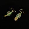 57_Glass 14k gold-filled ear wire 1" $35