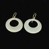 58_Frosted glass hoops STerling silver wire 1.5" $37