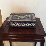 01_ Bevels, irridized glass, mirror, embellishments 8X6 $460