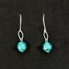 104_White gold Venetian glass balls, sterling silver  .5" $40