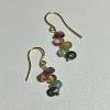 24_Faceted Tourmaline briolettes, 22K gold vermeil, 14K gold-filled ear wires .75"  $56