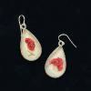 15_Resin, dried flowers, sterling silver ear wires 1.25" $35