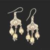 06_Turkish silver, Pearls,Sterling silver earwire 2.25" $52