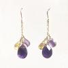 26_Amethyst, citrine, 14K gold-filled chain and ear wire 2.5"  $65
