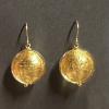 03_22K Venetian glass, 22K gold vermeil wire, 14K gold-filled earwire 1" $65