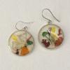 05_Dried wildflowers, resin, Sterling silver ear wire 1" $40