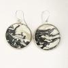 51_Hand-marbleized paper, Resin, Sterling silver ear wire 1.25" $40
