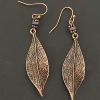 67_Copper leaves, glass, copper ear wires 2.75" $40