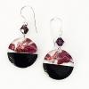 79_Dried Rose petals, Resin, Swarovski crystals, Sterling Silver 1.25" $58