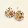 88_wildflowers and grasses, transparent resin, sterling silver ear wire 20mm $45