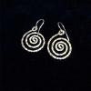 34_flat silver curlycues, sterling silver ear wire, 1" $35