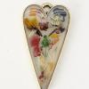 04_Dried wildflowers, resin, silver plated 2.5 heart $40
