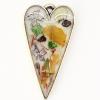 05_Dried wildflowers, resin, silver plated 2.5" heart $40