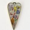 07_Dried wildflowers, resin, gold plated 2.5" heart $40