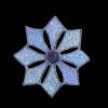 06_Irridized silver textured glass 6" $40
