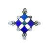 12_ Blue vintage glass "star" 6.5" $75