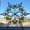17_medium dichroic snowflake refractive light 11" $125 SOLD KB