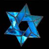 09_Star of David Spectrum striated "mirror" glass 5" $40